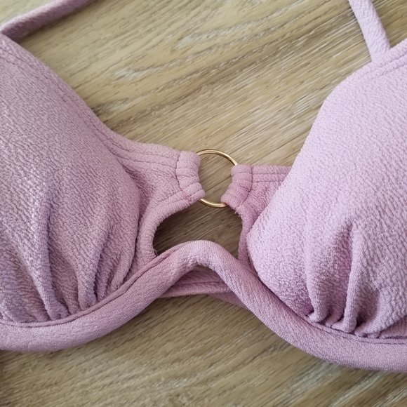 NWT Shade & Shore Purple Textured Bikini Top Size 32B - Picture 3 of 6
